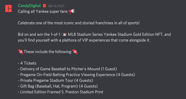 Yankees Announce Unlocks for NFT