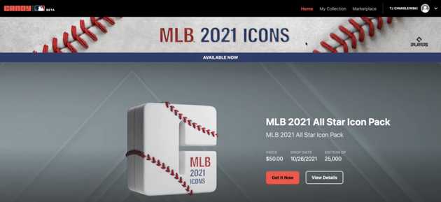 Candy Digital MLB 2021 Icons Landing page