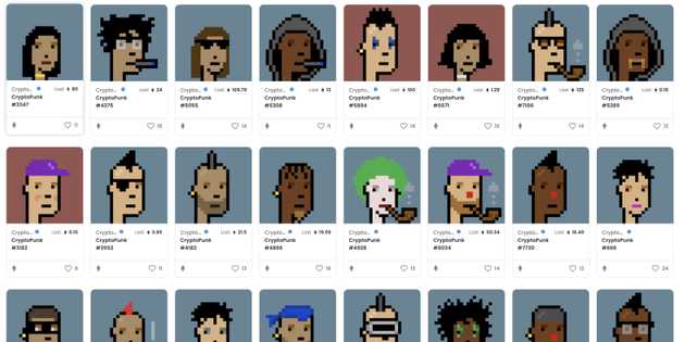 View of CryptoPunks